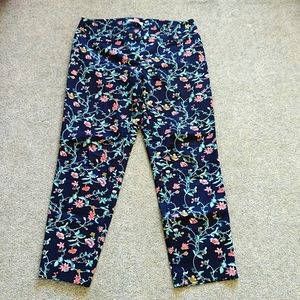 Cropped Loft Riviera floral Pant 8T Marisa cut